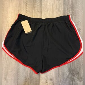 Nike Women's Dri-fit  shorts: Black/Red/White Trim